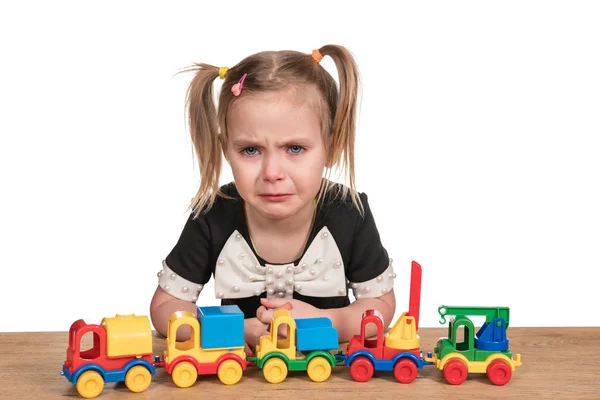 Child cries while playing — Stock Photo, Image