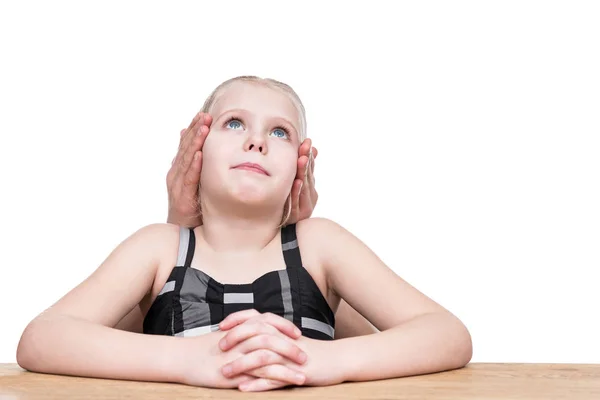 Child with closed ears — Stock Photo, Image