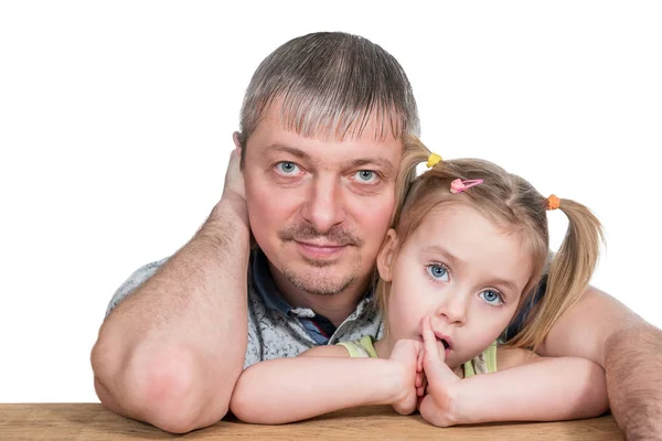 Portrait of father and daughter — Stock Photo, Image