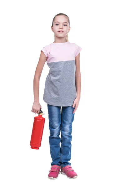 Portret dziecka z gaśnicy — Zdjęcie stockowe