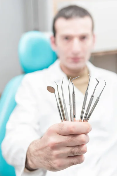 Instrumentos del dentista, primer plano — Foto de Stock