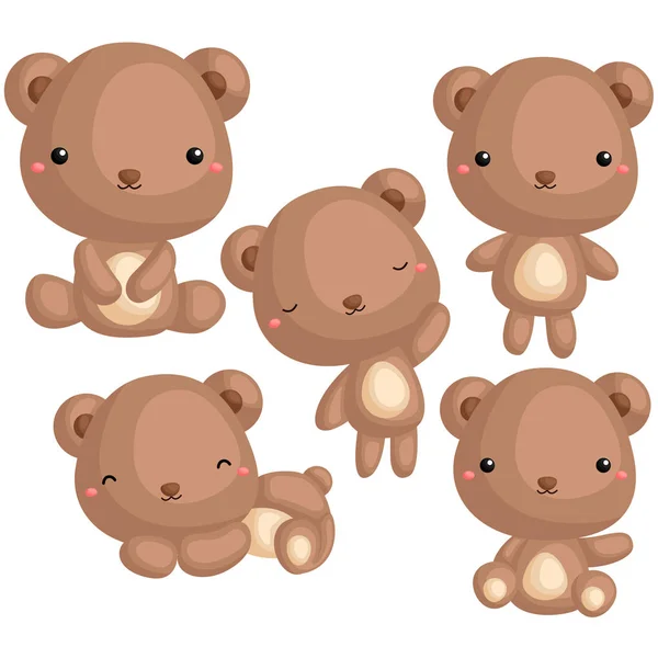 Conjunto de vetores de urso —  Vetores de Stock