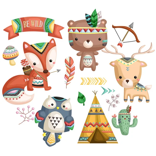 Estilo animal tribal — Archivo Imágenes Vectoriales