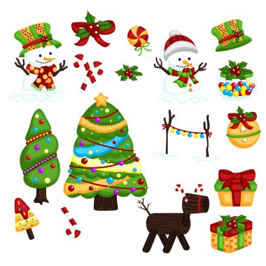 Çeşitli Noel süslemeleri