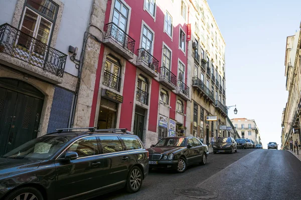 Lisbona Portogallo Ottobre 2017 Vista Sulla Strada Nel Centro Storico — Foto Stock