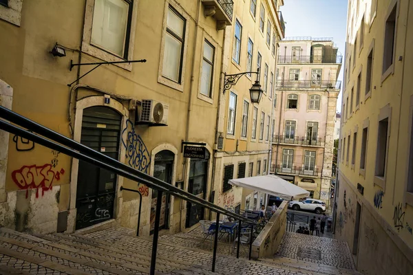 Lisboa Portugal Octubre 2017 Calcada Duque Vista Calle Casco Antiguo — Foto de Stock