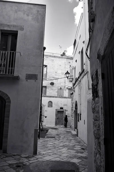 Večerní Zima Ulicích Polignano Mare Old Town Provincie Bari Region — Stock fotografie