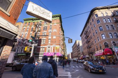 China Town, New York, Ny, Usa - 30 Kasım 2019. Manhattan 'ın renkli sokakları - Çin Mahallesi, New York.