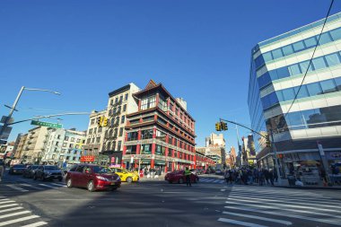 China Town, New York, Ny, Usa - 30 Kasım 2019. Manhattan 'ın renkli sokakları - Çin Mahallesi, New York.