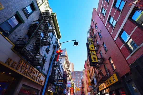 China Town New York Usa November 2019 Colorful Iconic Pell — Stock Photo, Image