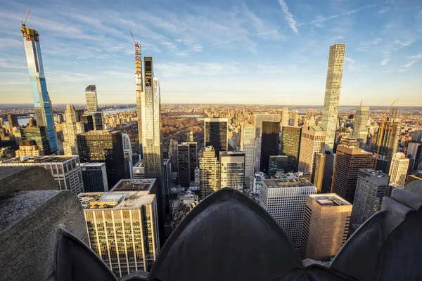 Arquitectura Ciudad Nueva York Con Horizonte Manhattan Atardecer Vista Desde — Foto de Stock