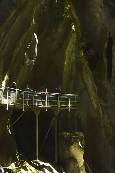 Spectacular Gorges Pont Diable Карст Розташований Уздовж Dranse Morzine Chablais — стокове фото