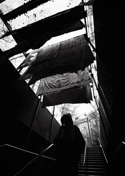 Noir Straat Fotografie Chelsea Wijk Manhattan New York Verenigde Staten — Stockfoto