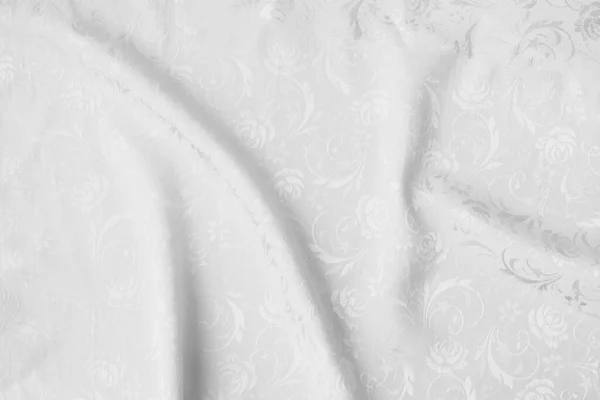 White Creased fabric texture background.