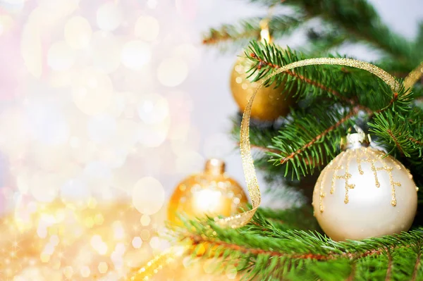 Noel top kopya alanı ve ışıltılı arka plan ile