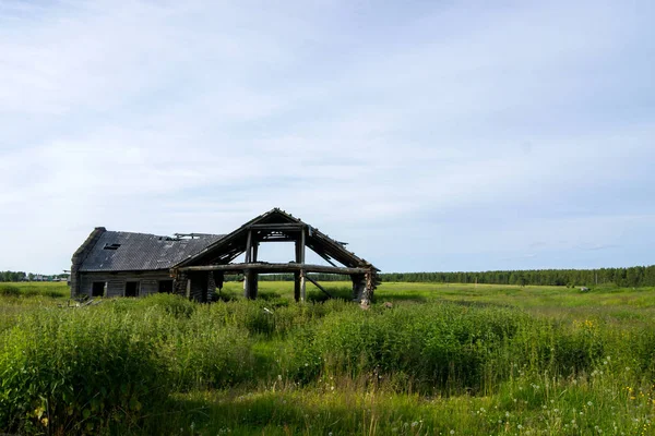 Old Abandoned Farm Edge Village Stock Picture