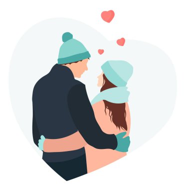 Sevgililer Günü 'nde kız ve erkek