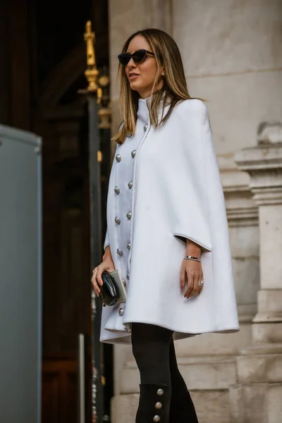 Paris França Setembro 2019 Convidado Antes Desfile Moda Balmain Paris — Fotografia de Stock