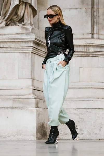 Paris France September 2019 Leonie Hanne Balmain Fashion Show Paris — Stock Photo, Image