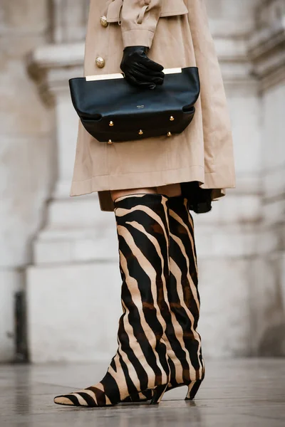 Paris Franța Septembrie 2019 Caroline Daur Înainte Expoziția Modă Balmain — Fotografie, imagine de stoc