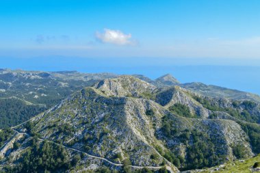 Hırvatistan ve Biokovo ulusal park manzarası manzarası