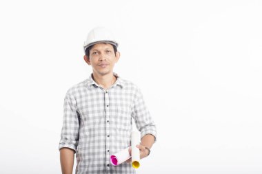 Asya mühendis holding kağıt rulo