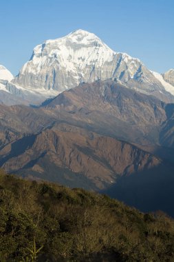 Mountain peak in Himalayas clipart