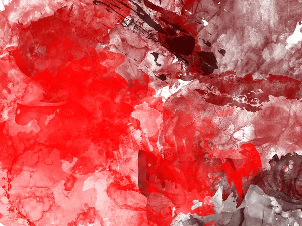 Abstract painting of red watercolor, abstract art background, paint by brushing