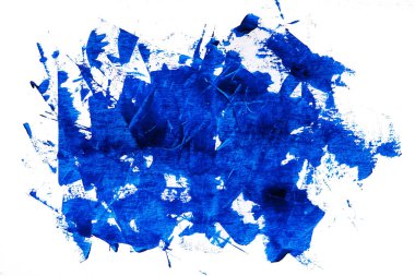 Mavi tonlar soyut kağıt üzerinde fırçalama, kağıt üzerinde boyama