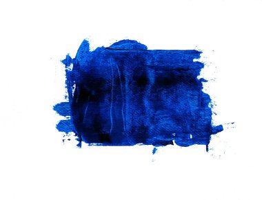 Mavi tonlar soyut kağıt üzerinde fırçalama, kağıt üzerinde boyama