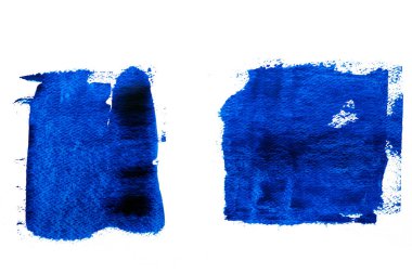 Mavi tonlar soyut kağıt üzerinde fırçalama, kağıt üzerinde boyama