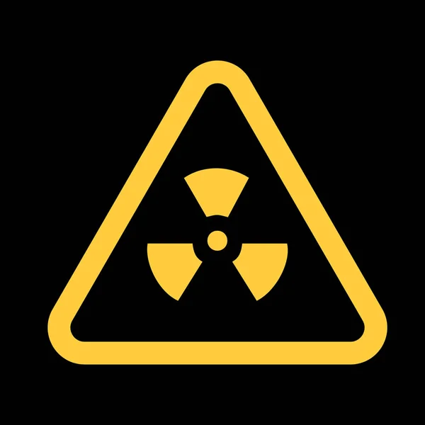 Radioactief Waarschuwingsbord Vectorillustratie — Stockvector