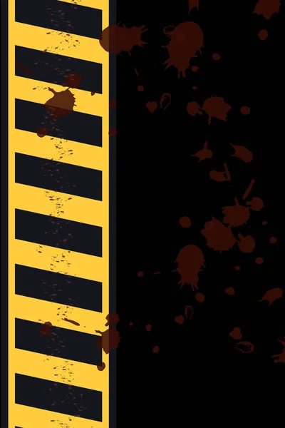 Warning Poster Background Grunge Texture Vector Illustration — Stock Vector