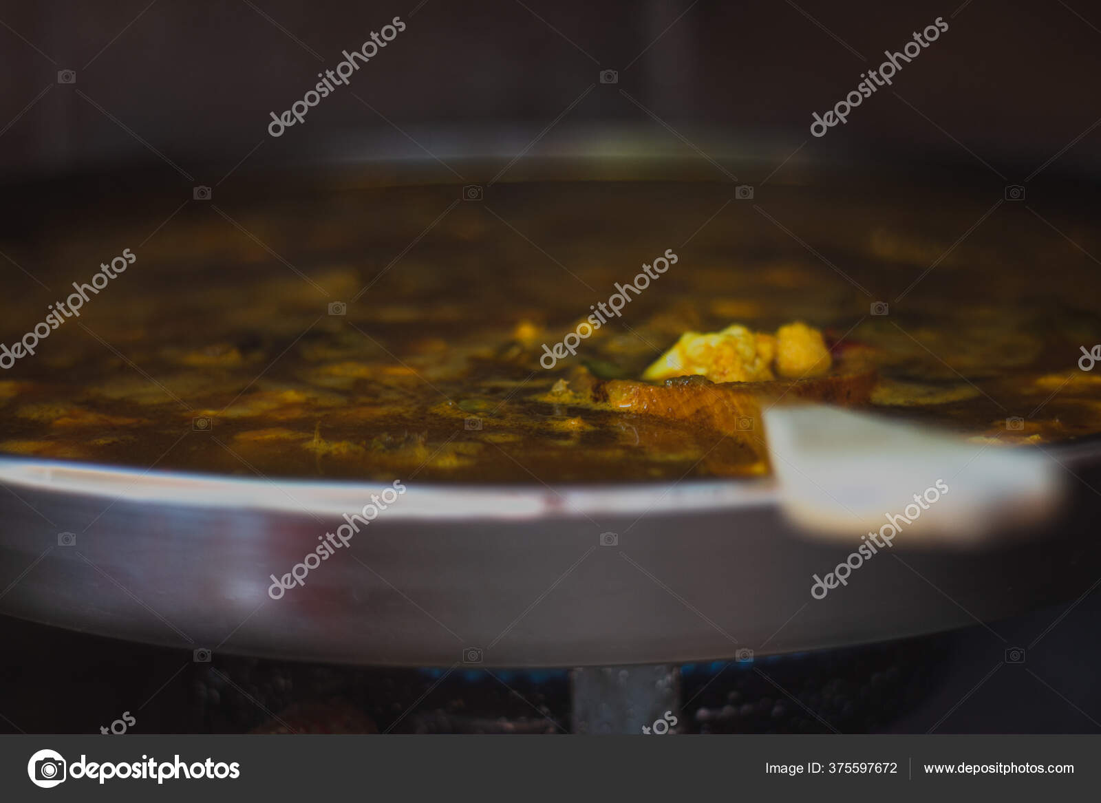 Paella Cooked Gas Stove — Stock Photo © mateushootsph 375597672
