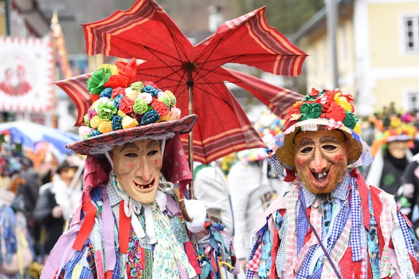 Carnaval Salzkammergut Ainda Uma Boa Festa Aqui Distrito Gmunden Alta — Fotografia de Stock