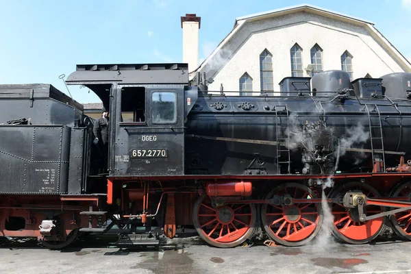 Grand Musée Ferroviaire Minier Autriche Est Situé Ampflwang Ampflwang Lokpark — Photo