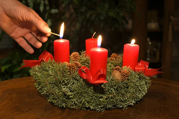The Advent wreath with its four candles is an old tradition in the pre-Christmas season in Austria. One (additional) candle is lit on every Sunday in Advent.