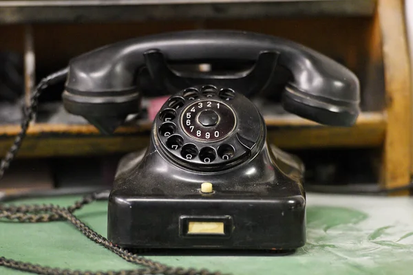 Vieux Téléphone Rotatif Historique — Photo