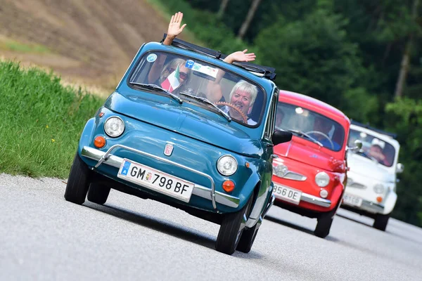 Elk Jaar Begin Juli Komen Fans Van Puch 500 Fiat — Stockfoto