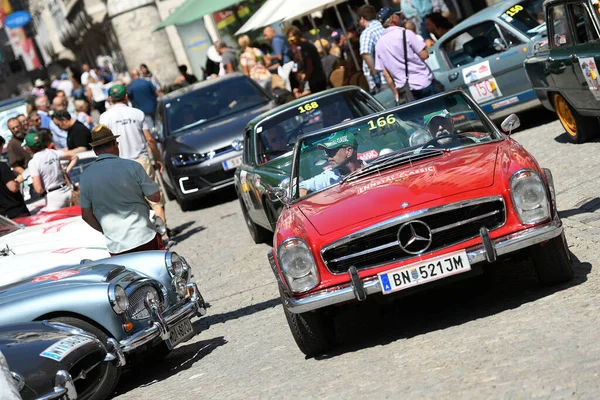 Ennstal Classic Jest Jednym Najbardziej Znanych Rajdów Klasycznych Samochodów Austrii — Zdjęcie stockowe