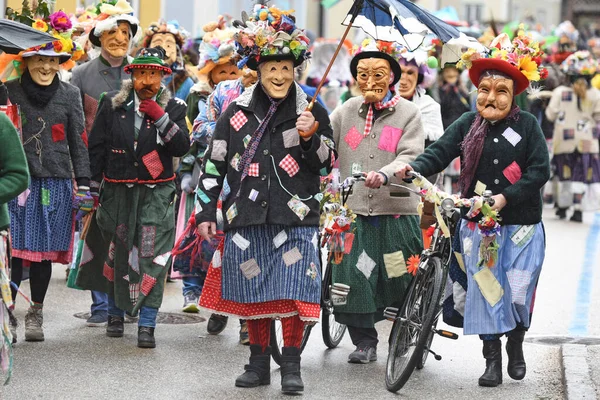 Carnaval Salzkammergut Aqui Ainda Uma Celebração Adequada Distrito Gmunden Alta — Fotografia de Stock