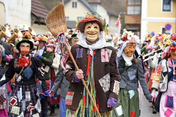 Carnaval Het Salzkammergut Hier Nog Steeds Een Echte Viering Gmunden — Stockfoto