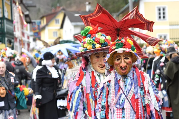 Carnaval Salzkammergut Aquí Todavía Una Celebración Adecuada Distrito Gmunden Alta — Foto de Stock