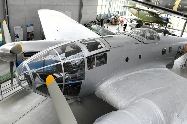 Flugwerft Schleiheimは技術博物館の名前です ミュンヘンのオーバーシュライスハイムにあるドイツ博物館の屋外エリアで ドイツ航空の歴史を紹介しています — ストック写真