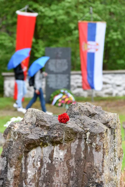 Het Concentratiekamp Ebensee Een Hoogvlakte Van Het Concentratiekamp Mauthausen Gemeente — Stockfoto