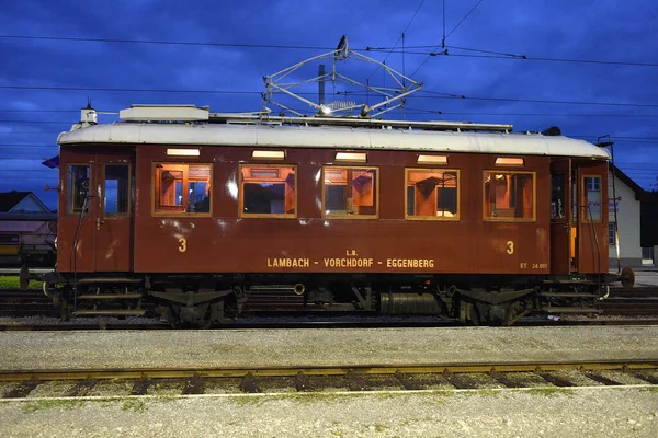 Vorchdorferbahn Vorchdorf Lambach Por Noche Alta Austria Austria — Foto de Stock