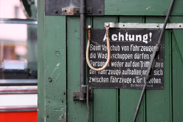 Tram Nostalgico Gmunden Tram Gmunden Collega Stazione Ferroviaria Con Centro — Foto Stock