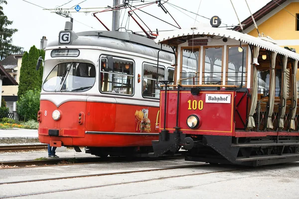 Ностальгический Трамвай Гмске Трамвай Гмске Соединяет Железнодорожный Вокзал Центром Города — стоковое фото