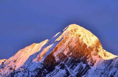 Akşam güneşinde Rinnkogel Dağı 'na (1823 m) vardı..