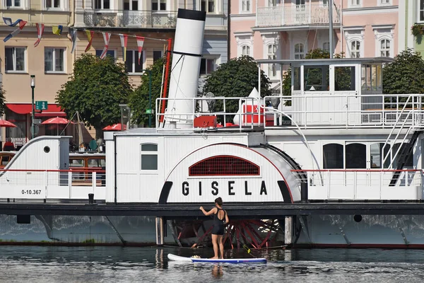 Gisela Est Des Anciens Bateaux Vapeur Monde Construit 1871 Navigue — Photo